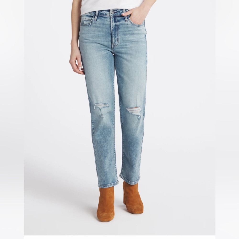 Women's Light Blue Distressed Jeans